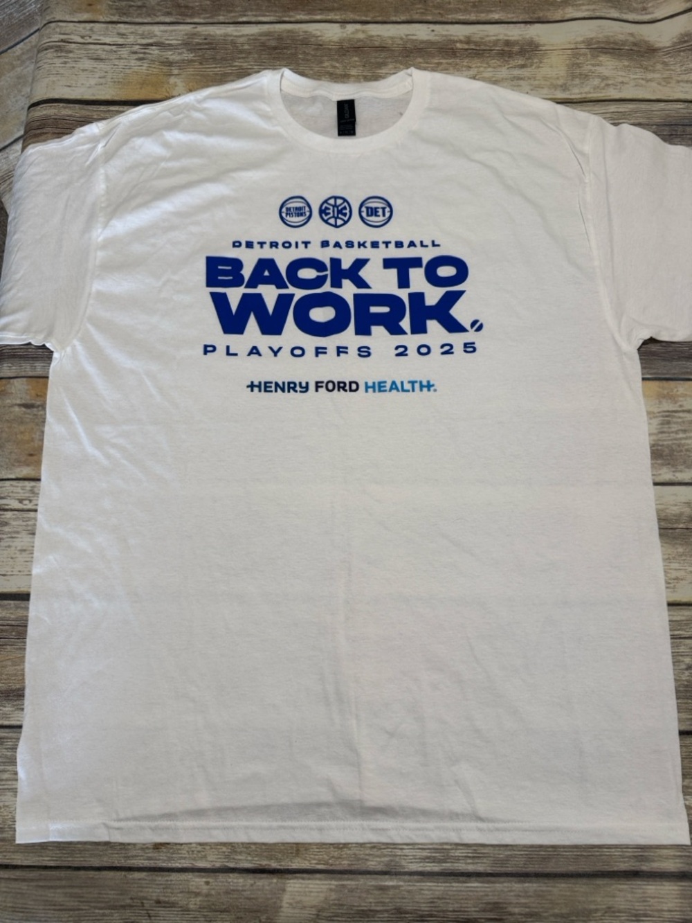 Detroit Pistons Basketball “Back To Work” Playoffs 2025 T Shirt